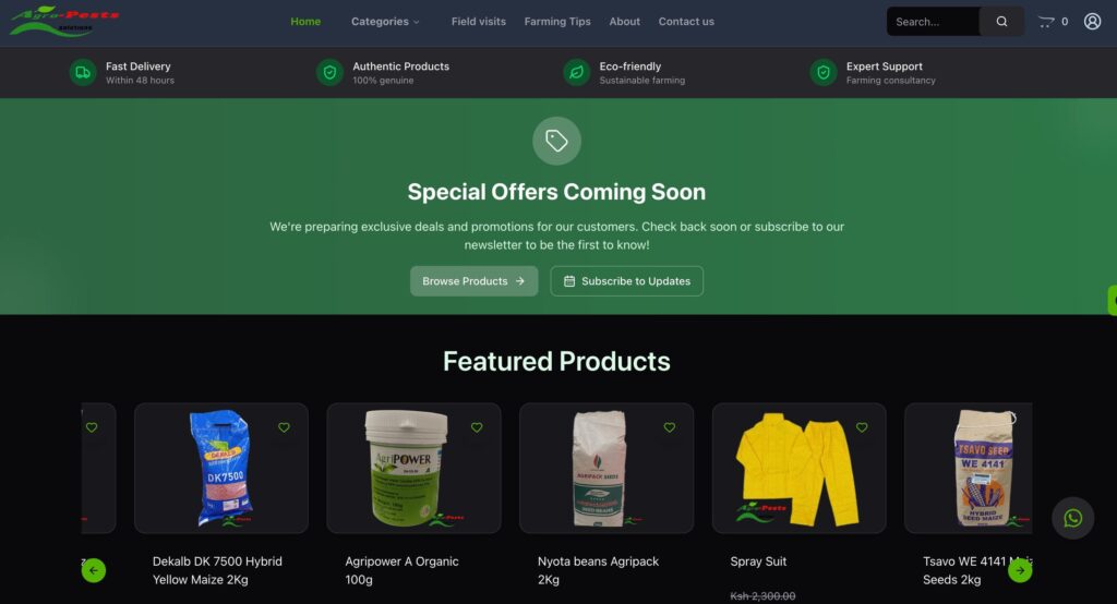 Agropest website screenshot